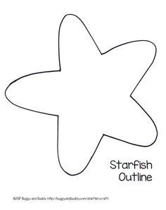 the starfish outline is shown in black and white