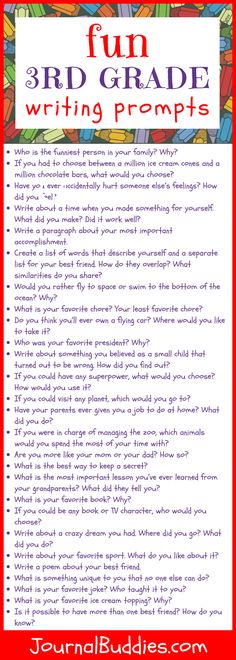 the fun 3rd grade writing prompts