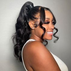 Cute Ponytail Hairstyles, Barbie Ponytail, High Ponytail Hairstyles, Weave Ponytail Hairstyles, Sleek Ponytail Hairstyles, Weave Ponytail, Cute Ponytails, Black Ponytail Hairstyles, Hair Ponytail Styles