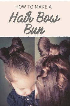 Bun Step By Step, Bow Buns, Make A Hair Bow, Updo Easy, Tutorial Hairstyles, Easy Work Hairstyles, Hair Challenge