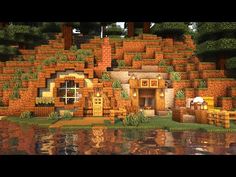 Minecraft - Build a HOBBIT HOUSE! - YouTube Minecraft Cute Hobbit Hole, Cottagecore Minecraft Hobbit Hole, Hobbit Base Minecraft, Minecraft Ground House, Hobbit Hole Minecraft House Interior, Hobbit Aesthetic Minecraft, Hobbit House Minecraft Tutorial, Aesthetic Minecraft Hobbit Hole, Jungle Hobbit Hole Minecraft