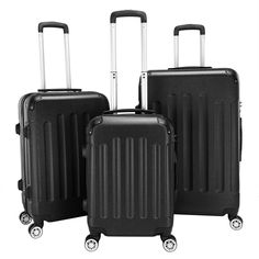 Description This luggage is ideal for personal and business travel which is in line with airline standard. It will transport your travel essentials effortlessly and stylishly. Features 1.Made of lightweight and durable ABS material 2.COBINATION LOCK: With build in 3 dial combination lock, it's easy and convenient to lock and unlock your suitcase during travel, offer maximum security. 3.360° Spinner Wheels provide superior maneuverability, easy and smooth movement in any direction.  4.Handles:Telescopic, 3-step adjustable recessed handle 1 attached cushioned comfort-grip top handle. 5.Side bumper feet：The bumper feet are strategically placed to elevate the luggage slightly above the ground, preventing wear and tear over time. Specifications Measures: Size: 20in  Travel days: 3PCS- 20in 24in Carryon Luggage, Travel Luggage Set, Travel Luggage Suitcases, Suitcase Storage, 3 Piece Luggage Set, Spinner Luggage Sets, Lightweight Suitcase, Hardside Luggage