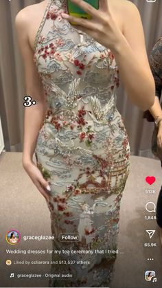 Stella Lunardy bridal qipao Stella Lunardy, Chinese Dress, Embroidery Inspiration, High End Fashion, Cheongsam, Ready To Wear, Fashion Inspo, Couture, Dresses