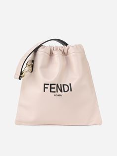 Rosa quarzo+nr+os Small Pouch Pack In Leather from Fendi -Top closure with drawstring -Adjustable and removable shoulder strap -Print Fendi Roma in black -Gold-colored metal accessories -Dimensions: 24x24x2 cm -Made in Italy -Colour: Pink -100% Lambskin Uniquely Creative, Fendi Shoulder Bag, Ff Logo, Fendi Logo, Handbag Wallet, Small Pouches, Wallet Accessories, Capsule Collection, Fashion House