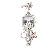 Here's a chic take on a classic! This Mickey Mouse women's watch features a gleaming chain-link bracelet, an assortment of fun charms, and (of course!) Mickey Mouse emblazoned on the dial. From Disney Adult. Disney Adult, Disney Board, Disney 100, Jewelry Boards, Jewelry Board, Disney Jewelry, Women's Watch, Chain Link Bracelet, Link Bracelets