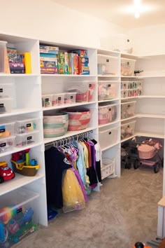 the closet is full of toys and other items for children's playrooms