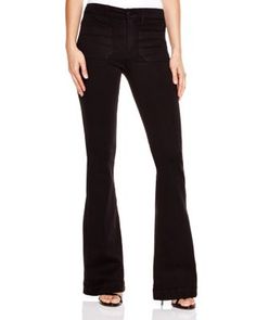 Hudson High Rise Taylor Flare Jeans in Black - Bloomingdale's Exclusive | Bloomingdale's Black High Rise Jeans, High Waisted Flared Jeans, Jeans Flared, High Waisted Flare Jeans, Jeans High Waisted