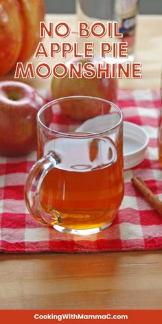 This No-Boil Apple Pie Moonshine recipe is so easy! You'll love this delicious moonshine with Everclear. Just pour five ingredients into a pitcher, stir and let it sit overnight! Plus, I'm sharing how to make apple pie moonshine as strong or diluted as you like. Apple Pie Moonshine Recipe, Moonshine Recipe, Apple Pie Moonshine, Sugar Cookie Crust, Easy Apple Pie, Moonshine Recipes, Liqueurs Recipes, Good Pie, Easy Drink Recipes