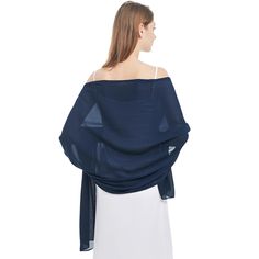 PRICES MAY VARY. 【Lightweight and Soft】Our navy blue shawl is made of high quality chiffon,which is a soft,light,skin-friendly,breathable,and no smell fabric.The chiffon shawl is a elegant and classic accessory ,can help you easily cope with various occasions 【Suitable Size】170*70cm The evening shawls are approx 67*28 inches (170*70cm)and weigh about 150 g.Our navy shawls wraps are fashion accessories for Spring, Autumn and Summer as women head wraps, stole, hijab,night cover etc. 【Multi-Functio Women Head Wraps, Navy Blue Shawl, Evening Dresses Wedding, Bridesmaid Shawl, Evening Shawls, Blue Shawl, Chiffon Shawl, Elegant Scarves, Dress With Shawl