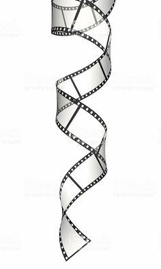 a film strip with the shape of a spiral on it's side royalty - art illustration