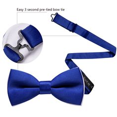 Brand: Barry Wang Excellent Material: 100% Handmade Silk What You Get: Same Design Pre-tied Bow tie, Pocket Square & Cufflinks Size: Bowtie in 4.8" Length & 2.36" width, pocket square in 9"x 9"size.For More Quality Stylish Bowties with Unbeatable Price, Please Click Our shop to Check More.With So Much Choice and Impeccable Quality, There's No Excuse Not to Have A Superb Selection in Your Wardrobe. Occasion: Perfect for Daily Dress, Business, Office, Meeting, Birthday, Wedding, Engagement, Ball P Blue Ties For Father's Day, Blue Tie For Black Tie Event And Father's Day, Blue Adjustable Bow Tie And Suit Accessories, Classic Adjustable Blue Suit And Tie Accessories, Elegant Blue Adjustable Bow Tie, Adjustable Blue Bow Tie, Blue Bow Tie With Butterfly Knot For Formal Events, Classic Blue Tie With Butterfly Knot, Dapper Blue Tie Suitable For Gift