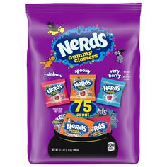 a bag of nerds gummy bears with the number 75 on it's front