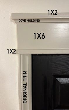 the measurements for an exterior door frame are shown in black and white, including 1x6