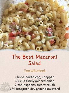 the best macaroni salad you will need