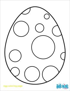 an easter egg with polka dots on the inside coloring pages for kids to print and color