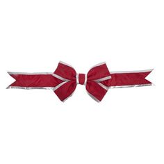 a red and white bow tie on top of a headband