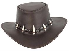 PRICES MAY VARY. Cowboy Hat Hat form type: cowboy_hat Seasons: All Material: Leather Care instructions: Hand Wash Only Closure type: Does not apply Best Quality! Large Size, 7" head opening. Cowboy Hat, Cowgirl Costume, Cow Hide, Leather Hats, Dundee, Leather Care, Cowhide Leather, Cowboy Hats, Black And Brown