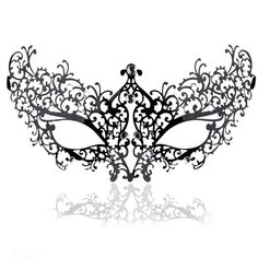 PRICES MAY VARY. ✔Mask Material: Bendable Metal,Ultralight 25g, Size: One Size Fits Most. ✔Hand made laser metal cut craft and Light Weight Materials for comfortable wear，Black Venetian style with bright diamante crystal detailing. ✔Wearing this gorgeous mask will give a stunning and guaranteed to make you stand out at your masked ball. ✔The mask is finished with two black silk ribbon ties Dimensions 7" width 3" depth. ✔Scope of application: masquerade parties, Halloween, Easter, stage performan Masquerade Halloween Party, Masquerade Mask Women, Black Masquerade, Black Masquerade Mask, Gothic Party, Venetian Masquerade Masks, Metal Mask, Ball Mask, Venetian Masquerade