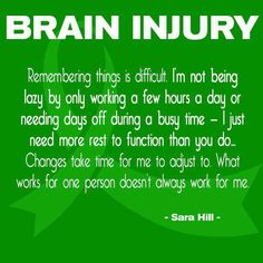 Brain injury Going Back To Work, Life Help