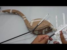 someone is working on something that looks like a snake