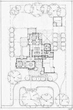 an architectural drawing shows the floor plan for a house with two stories and three levels