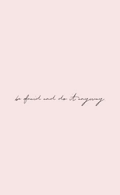 the words are written in cursive writing on a pink background