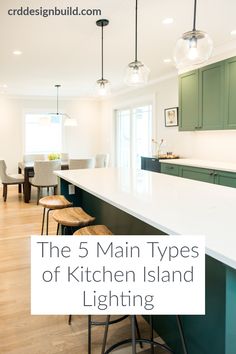 the 5 main types of kitchen island lighting in this home are easy to install and use