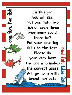 dr seuss and the cat in the hat poem for kids with pictures on it