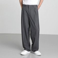 ad eBay - Mens Loose Fit Straight Pants Formal Long Trousers Casual Party Korean Style New - Buy Now, click the link (eBay) Wide Leg Work Pants With Welt Pockets For Summer, Summer Wide Leg Work Pants With Welt Pockets, Classic Full Length Dress Pants For Summer, Spring Formal Wide Leg Pants, Classic Full Length Non-stretch Pants, Summer Full-length Solid Dress Pants, Summer Full-length Dress Pants, Formal Baggy Wide Leg Pants, Formal Baggy Wide-leg Pants