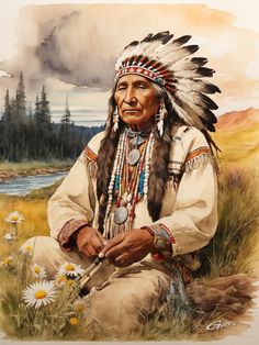 Native American Drawing, American Wallpaper, Native American Tattoo, Native American Chief