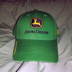 New John Deere Tractor Owner's Edition Adjustable Hat. Sku:Hat1 John Deere Accessories, John Deere Tractor, John Deere Tractors, Adjustable Hat, John Deere, Green Yellow, Tractor, Accessories Hats, Mens Accessories