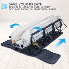 a snowboard with a cover on it sitting on the floor