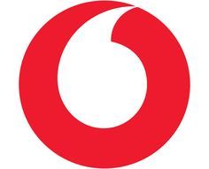 the o logo is red and white with a black circle on it's side