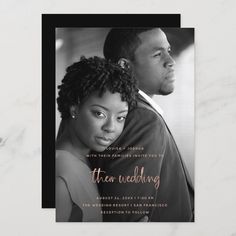 a black and white photo with the words their wedding on it, in front of an image of a man and woman