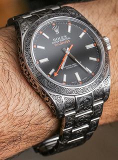 Rolex Milgauss 116400 Engraved By MadeWorn Watch Review Wrist Time Reviews Diesel Watch, Rolex Milgauss, Watch Engraving, Amazing Watches, Expensive Watches, Luxury Watches For Men