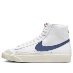 (WMNS) Nike Blazer Mid '77 'Diffused Blue' CZ1055-125 Cute Blazers Nike, Nike Blazer Mid 77 Orange, Cute Nike Blazers, Nike Blazer Blue, Nike Mid Blazer, Nike Blazer Women, Mid Blazer, Homecoming 2024, Blue Blazers