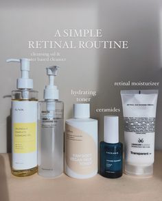 Retinal routine for beginners 🤍 SAVE for later! ✨  I always reach for this routine whenever I need my retinoid but want to go gentle about it.  A short recap about retinal: • it’s a vitamin A derivative and is a form of retinoid. It is a more gentle retinoid because it only needs one conversion in our skin to become “active” i.e. retinoic acid. Targets fine lines and wrinkles, large pores, textured skin and more! ✨ Textured Skin Routine, Lifestyle Routine, Natural Nails Manicure, Textured Skin, Retinoic Acid, Vegan Milk, Hydrating Toner, Favorite Skincare Products, Large Pores