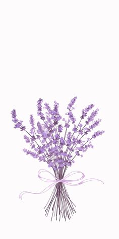 a bunch of lavender flowers in a glass vase