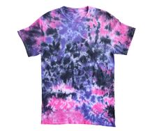 a purple and pink tie dye t - shirt on a white background