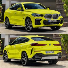 the new bmw x4 suv is shown in two different colors and looks like it could be