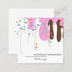 a card with donuts and sprinkles on it