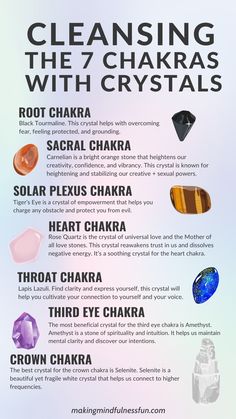 Want to balance one of your chakras but don’t know what crystal is best for them? Read this blog where I’m sharing the 7 best crystals for each chakra #chakrahealing #chakras Crystals For Chakra Balancing, Chakra Crystals Placement, Chakra Crystals Meanings, Crystal For Chakras, 7 Chakra Crystals, Crystals For The Chakras, How To Balance Chakras For Beginners, Chakra Crystals Charts, Chakras And Crystals