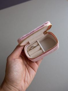 ✦ Mini Travel Jewelry Case (fits rings, earrings, small chain necklace) ✦ Does not fit larger jewelry items; not intended for bracelets/cuffs ✦ Options: Pink Velvet or Beige Linen  ✦ Size: 8cm x 5.3cm x 3.5cm (fits in your hand) ✦ Gold Tone Metal Zipper Mini Travel Jewelry Case. Mini Jewelry Case, Mini Travel Case, Mini Velvet Jewelry Case, Mini Linen Jewelry Case, Tiny Jewelry Case, Tiny Travel Jewelry Case, mini jewelry case, tiny jewelry case, travel jewelry case, small jewelry case, velvet j Travel Sewing Case, Small Chain Necklace, Summer Bag Essentials, Tiny Jewelry, Sewing Case, Mini Jewelry, Travel Sewing, Small Case, Velvet Jewelry