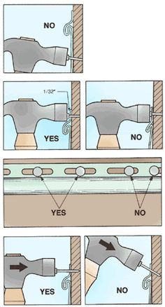 the instructions for how to use a driller on a piece of wood and metal