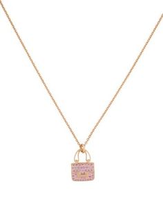 From the Amulettes Collection18K Rose GoldFeaturing 0.53 Carat Round Brilliant Pink SapphireIncludes Designer Box Luxury Classic Pink Necklace, Luxury Pink Sapphire Necklace In Pink Gold, Luxury Pink Gold Pink Sapphire Necklaces, Luxury Pink Gold-plated Necklace, Hermes Necklace Pink, Round Brilliant, Jewelry Necklace Pendant, Sapphire, Jewelry Necklaces