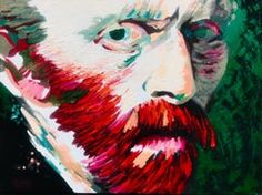 a painting of a man with red hair and beard