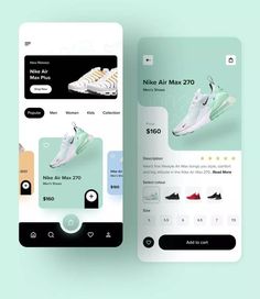 the app is designed to look like a mobile phone with an image of shoes on it