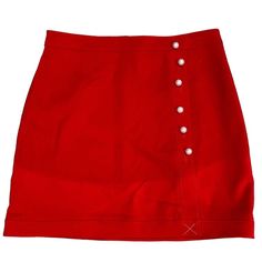 Ann Taylor Skirt Nwt. Fully Lined. No Pockets. Pearl Faux Button Opening. Zipper In Back. There Is A Shadow In The Picture, This Is Not A Stain Or Discoloration. P2752 Tb533 Elegant Fitted Skort With Buttons, Red Mini Skirt With Button Closure, Red Buttoned Skirt, Fitted Red Skirt With Button Closure, Red Summer Skirt With Button Closure, Fitted Mini Skirt With Snap Buttons, Red Fitted Skirt With Buttons, Red Button Closure Skirt For Summer, Fitted Red Skirt With Buttons