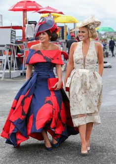 Kirsty Farrell and Emma Hanratty, from Newry, Co Down. Photograph: Joe O'Shaughnessy Derby Fashion Women, Kentucky Derby Fashion Women, Kentucky Derby Party Attire, Melbourne Cup Fashion, Kentucky Derby Outfit, Ascot Dresses, Kentucky Derby Fashion