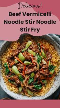 beef vermicelli noodle stir noodle stir fry